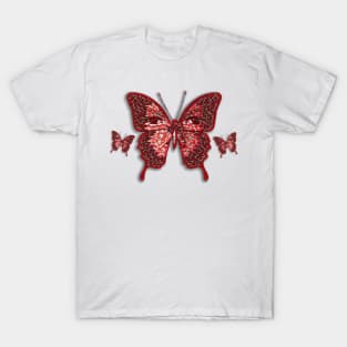 Peppermint Candy Pattern and Butterfly T-Shirt